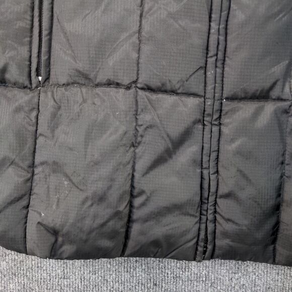 Steve & Barry's Double Down Puffer Jacket Womens Size L Black Full Zip #961124 - Picture 11 of 14